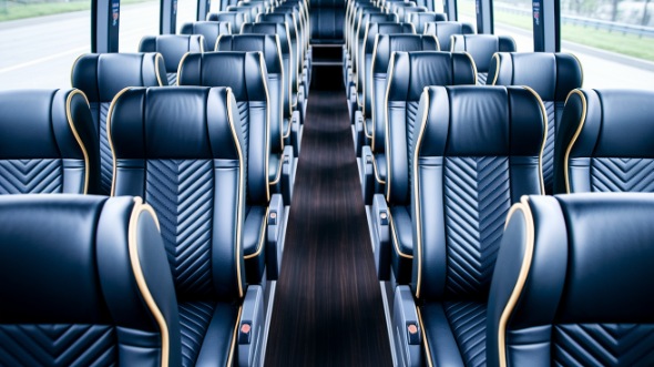 gilbert 55 passenger charter bus inside